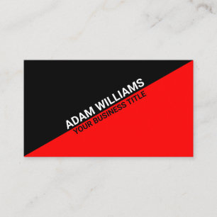 Custom Business Name - Modern Black and Red Card