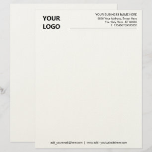 Custom Business Name Office Letterhead and Logo