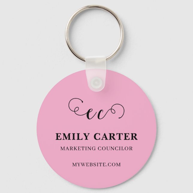 Custom Business Name Promotional Keychains (Front)