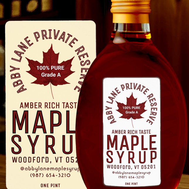 Custom Business Name Red Maple Leaf Circular Logo  (Creator Uploaded)