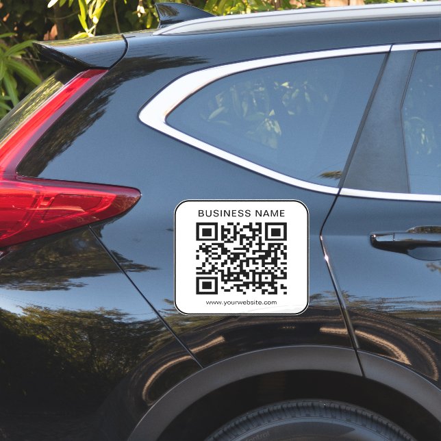 Custom Business Name Url QR Code Template Large (Car Side)