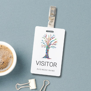 Custom Business Name Visitor Badge ID Badge