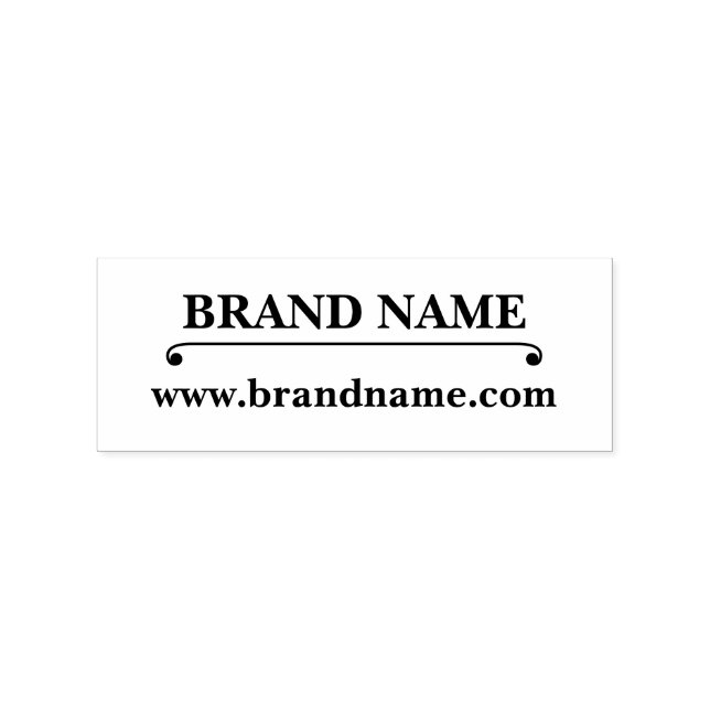 Custom Business Name & Website URL Self-Inking Rub Rubber Stamp (Imprint)