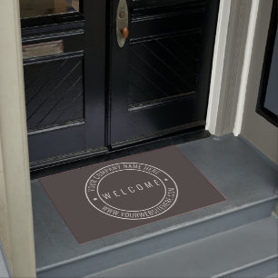 Custom Business Office Company Stamp - Welcome Doormat