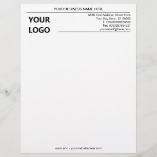 Custom Business Office Letterhead with Your Logo