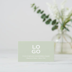 Custom Business or Company Logo & Title Sage Green Card