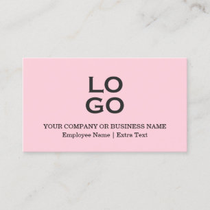 Custom Business or Company Logo Title Soft Pink Card