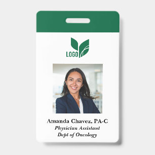 Custom Business Photo Employee Name ID Badge