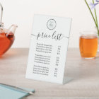 Custom Business Price Guide Pedestal Sign