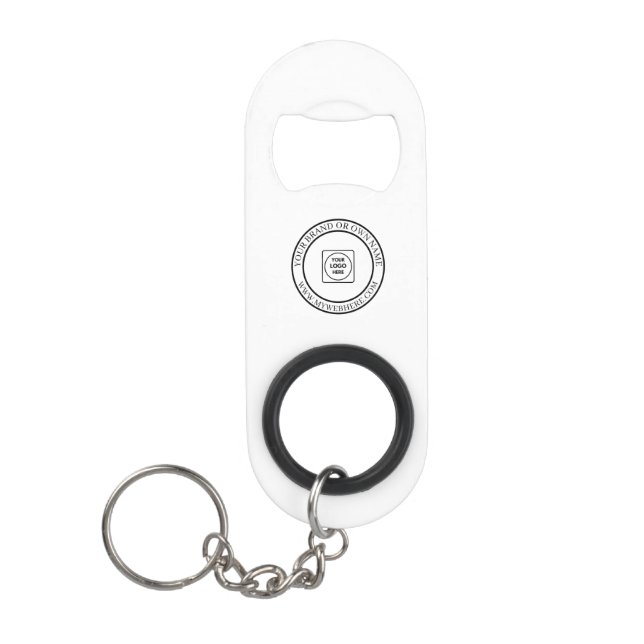 Custom Business Promo Bottle Opener Keychains (Front)