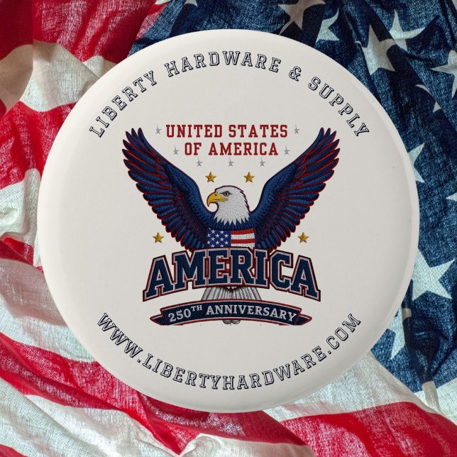 Custom Business Promo Button USA 250 Name (Creator Uploaded)