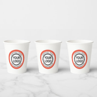 Custom Business Promo Logo Branded Paper Cups
