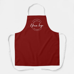 Custom Business Promotion Personalised White Logo  Apron