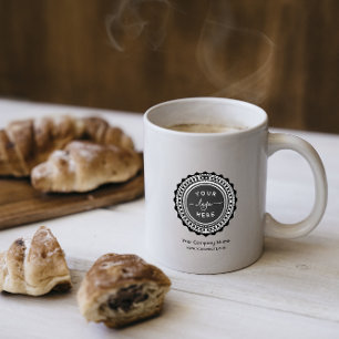 Custom Business Promotional Logo Two-Tone Coffee Mug