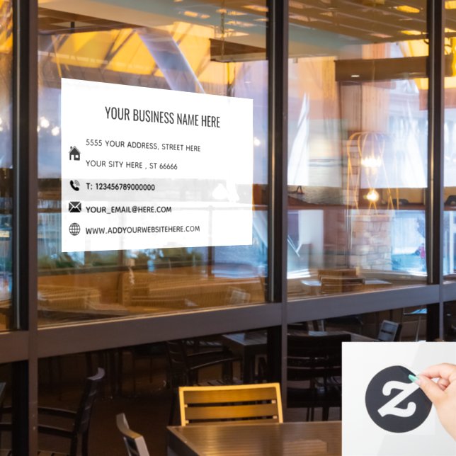 Custom Business Promotional Window Cling Template (Restaurant Window)