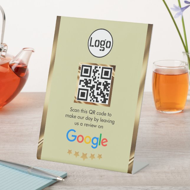 Custom Business QR Code Google Review  Pedestal Sign (In SItu)