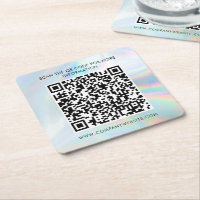 Custom Business QR Code Holographic Marketing