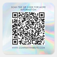 Custom Business QR Code Holographic Marketing