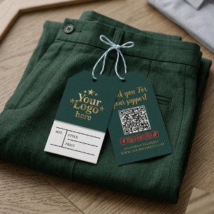 Custom Business QR Code logo Price Hang Branding  Gift Tags