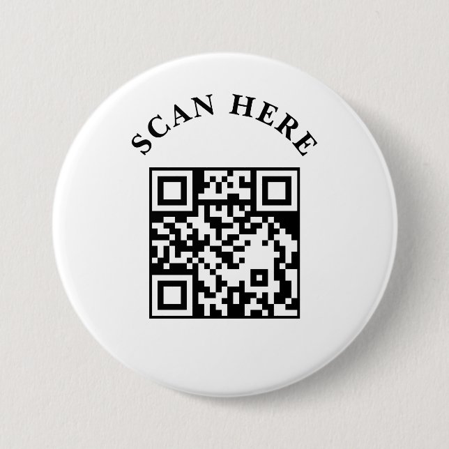 Custom Business QR Code Marketing Button (Front)