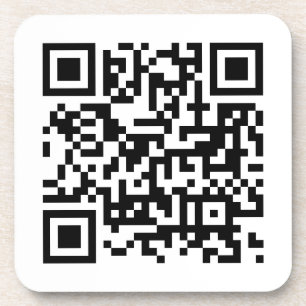 Custom Business QR Code Modern Simple Template Coaster
