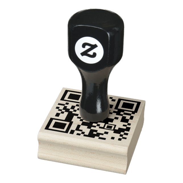 Custom Business Qr Code personalise work Rubbe Rubber Stamp (Stamp)