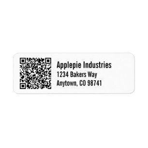 Custom Business QR Code with mailing address Return Address Label