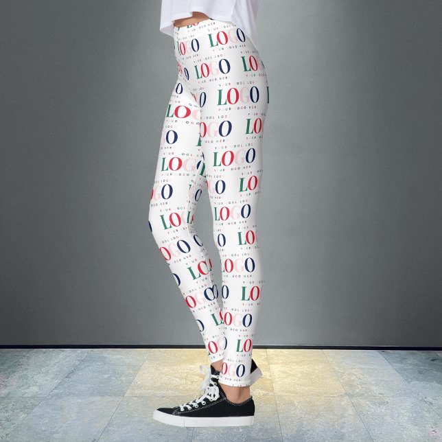 Custom Business Rectangle Logo Colourful Corporate Leggings (Creator Uploaded)