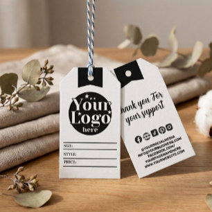 Custom Business retail logo  Price Hang Branding Gift Tags