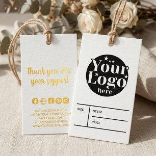 Custom Business retail logo  Price Hang Branding Gift Tags