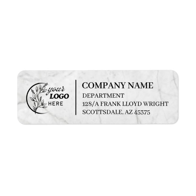 Custom Business Return Address Label  (Front)