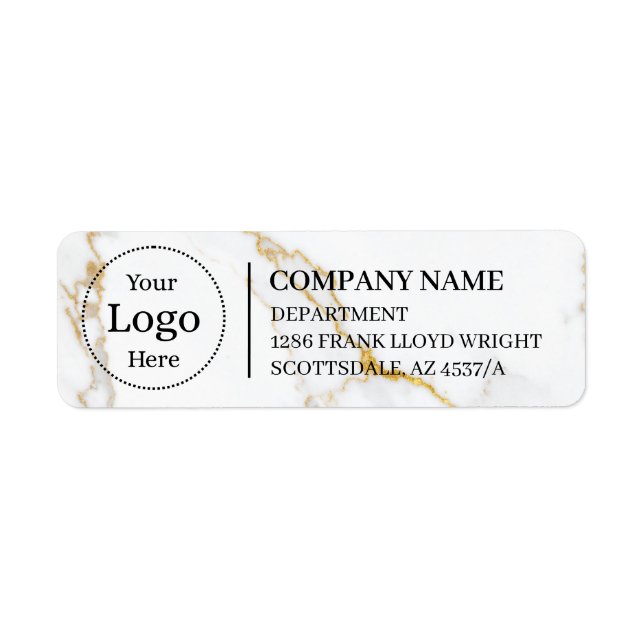 Custom Business Return Address Label  (Front)