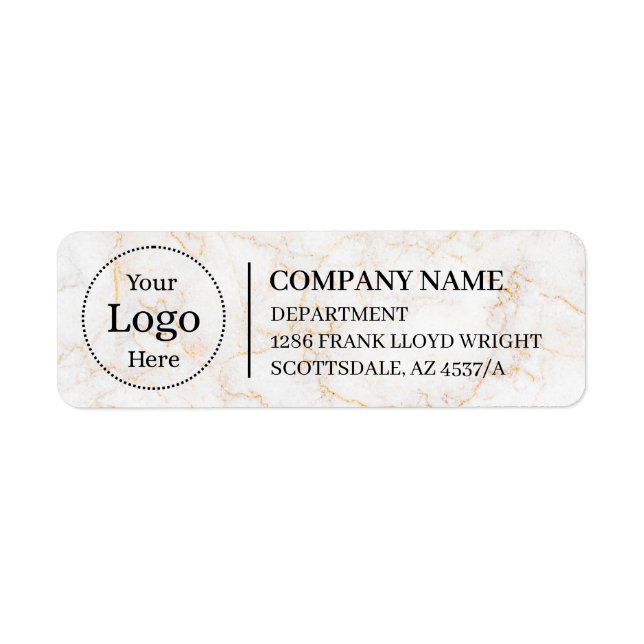Custom Business Return Address Label  (Front)