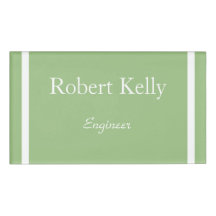 Custom business sage green and white lines