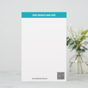 Custom Business Stationery Template with QR Code