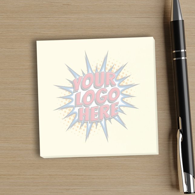 Custom Business Stationery Watermark Logo Yellow Post-it Notes (Creator Uploaded)