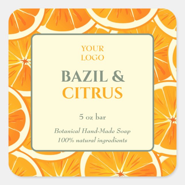 Custom Business Sticker for Handmade Soap (Front)