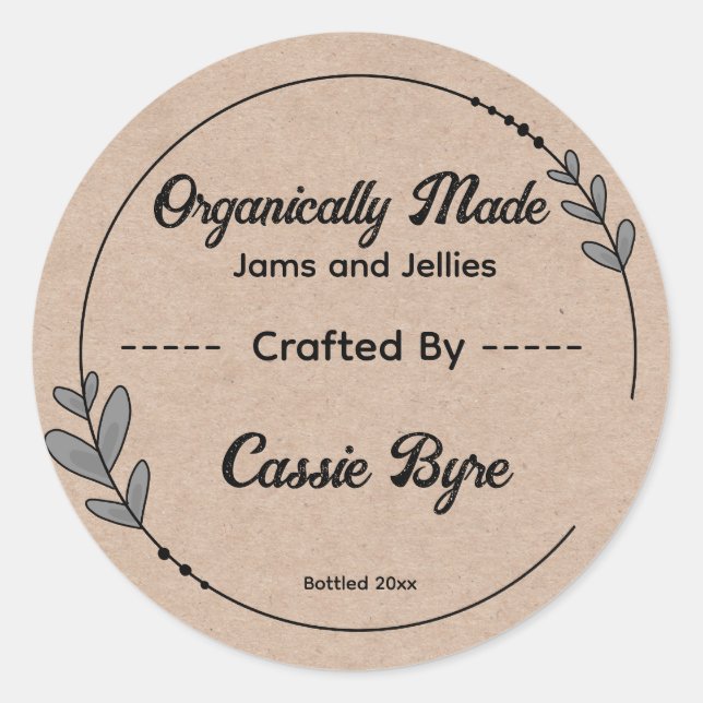 Custom Business Supplies Packaging  Classic Round Sticker (Front)