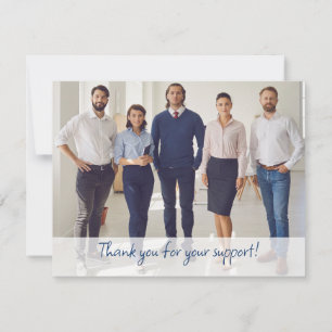 Custom Business Thank you Company Logo Name Photo Card