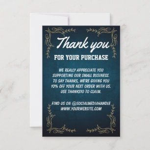 Custom Business Thank you Flat Thank You Card