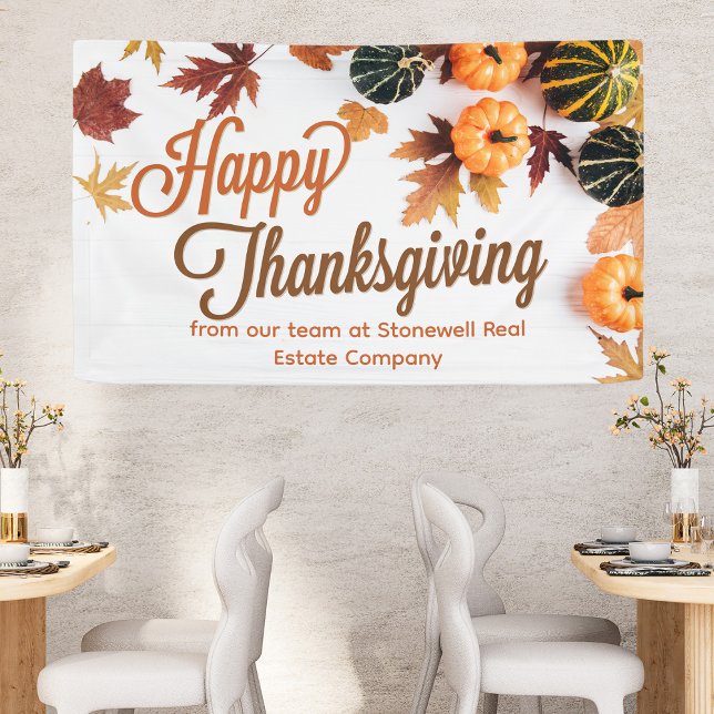 Custom Business Thanksgiving Beautiful Pumpkin Banner (Creator Uploaded)