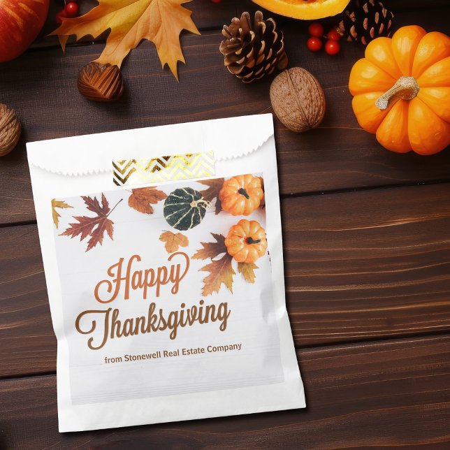Custom Business Thanksgiving Party Cute Pumpkin Favour Bag (Creator Uploaded)