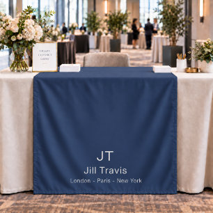 Custom Business Vendor Blue Table Runner Display Tapestry