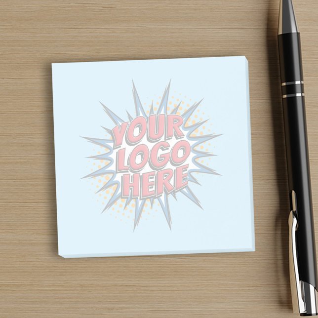 Custom Business - Watermark Logo Blue Post-it Notes (Creator Uploaded)