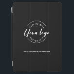 Custom Business White Logo Website  iPad Air Cover<br><div class="desc">Elevate your business's brand presence with the Custom Business White Logo Website Black ipad Case. This personalised ipad case seamlessly combines practicality and professional aesthetics, making it an essential accessory for both you and your team. The tablet case features a sleek and timeless design with your custom white logo prominently...</div>