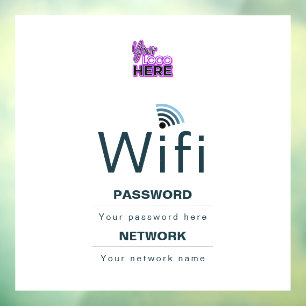 Custom Business WiFi Sign with Your Logo