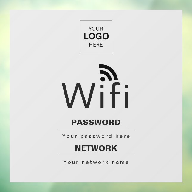 Custom Business WiFi Sign with Your Logo (Sheet 3)