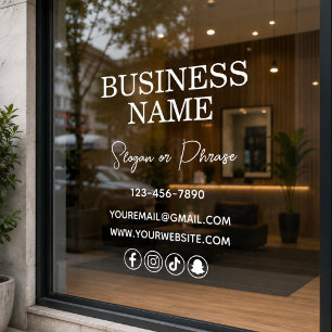 Custom Business Window Cling - Personalised Compan