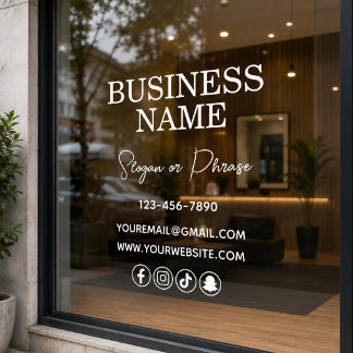 Custom Business Window Cling - Personalised Compan