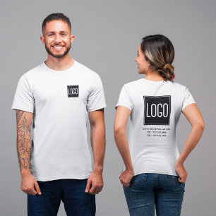 Custom Business Workwear with Logo Front & Back T-Shirt